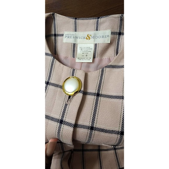 Vintage Pink Striped Statement Blazer size 6 - Picture 4 of 4